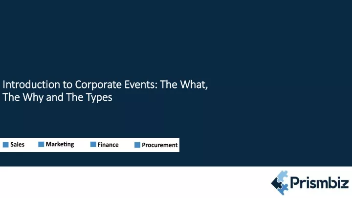 introduction to corporate events the what