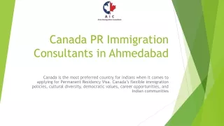 Canada PR Immigration Consultants in Ahmedabad