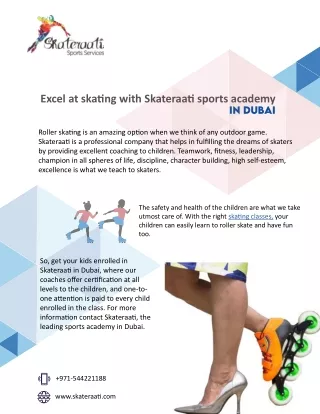 Excel at skating with Skateraati sports academy in Dubai