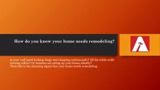 how do you know your home needs remodeling