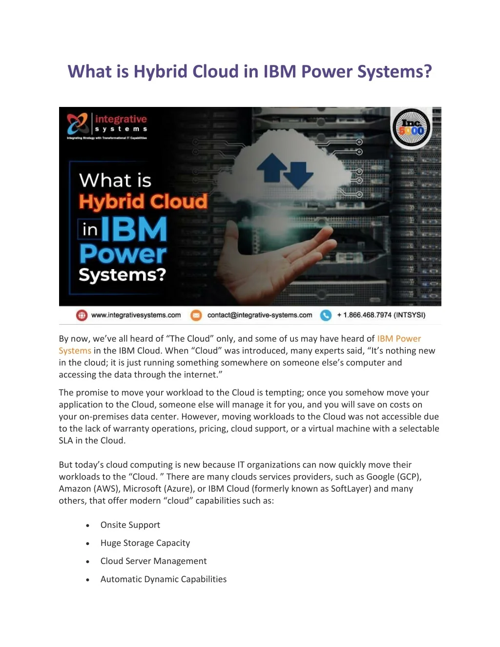 PPT - What is Hybrid Cloud in IBM Power Systems PowerPoint Presentation ...