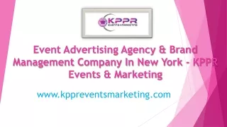 Event Advertising Agency & Brand Management Company In New York - KPPR Events & Marketing
