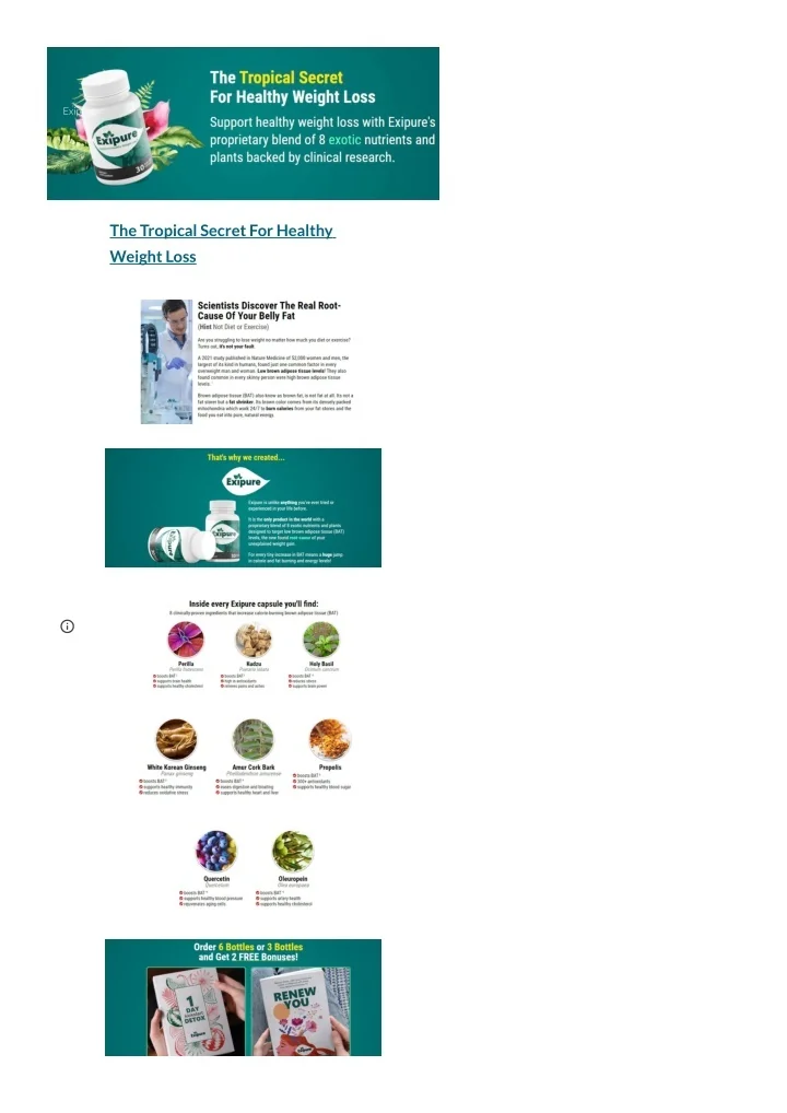 PPT The Tropical Secret For Healthy Weight Loss PowerPoint