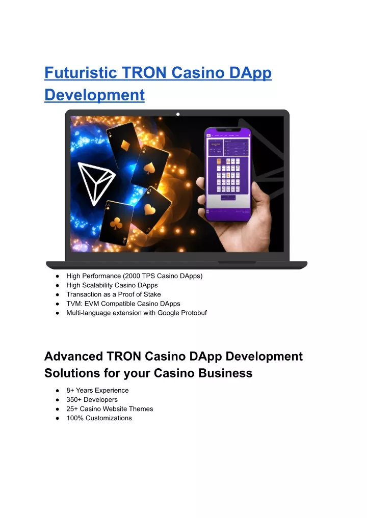 futuristic tron casino dapp development