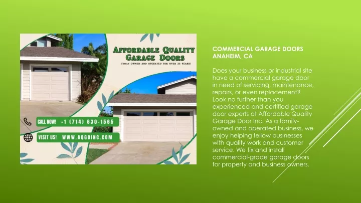 commercial garage doors anaheim ca