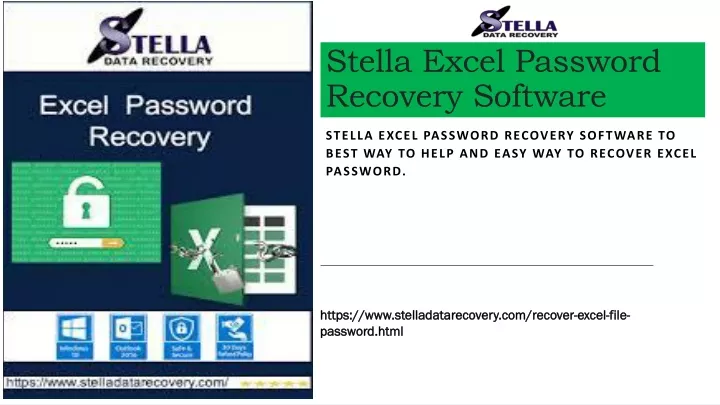 stella excel password recovery software
