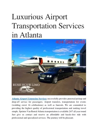 Luxurious Airport Transportation Services in Atlanta-converted