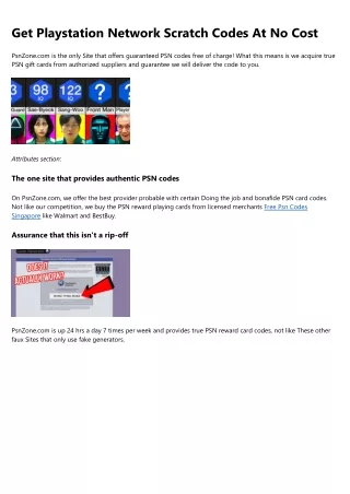 get playstation network scratch codes at no cost
