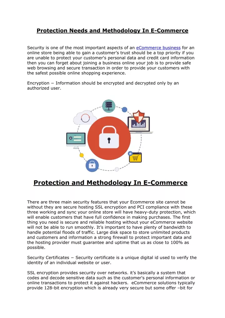 protection needs and methodology in e commerce