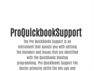 ProQuickBooks Support