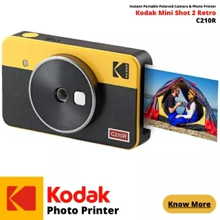 Best Instant Portable Polaroid Camera Photo Printer - Mini Shot 2 Retro C210R - Kodak Photo Printer
