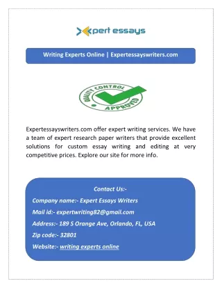writing experts online expertessayswriters com
