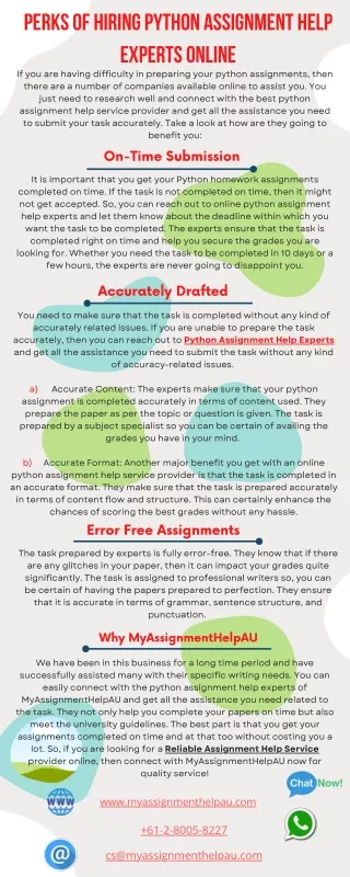 perks of hiring python assignment help experts