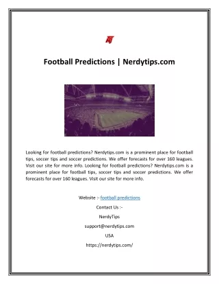 football predictions nerdytips com