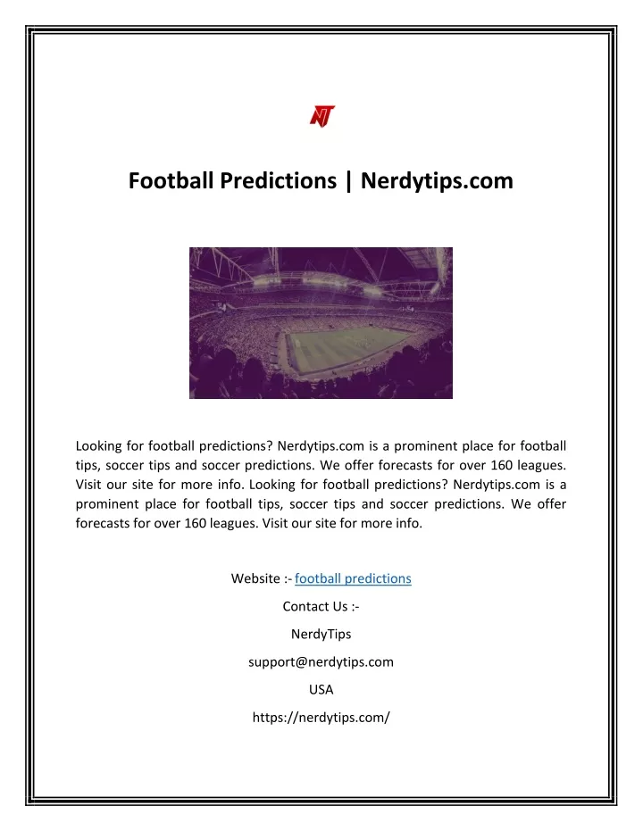 football predictions nerdytips com