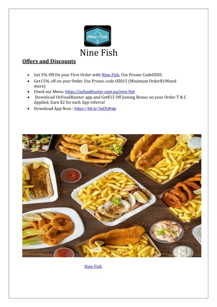 nine fish offers and discounts get 5 off on your