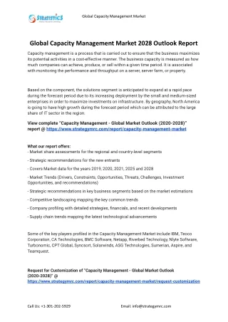 global capacity management market