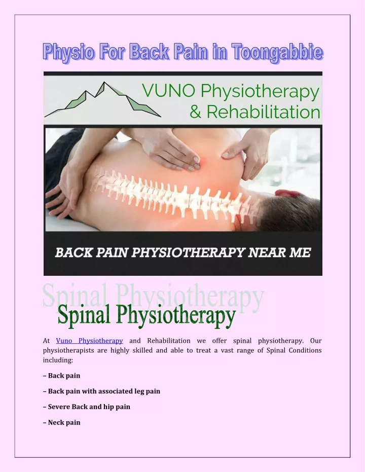 at vuno physiotherapy and rehabilitation we offer