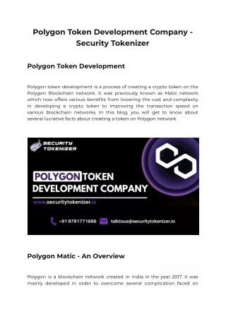 polygon token development company security