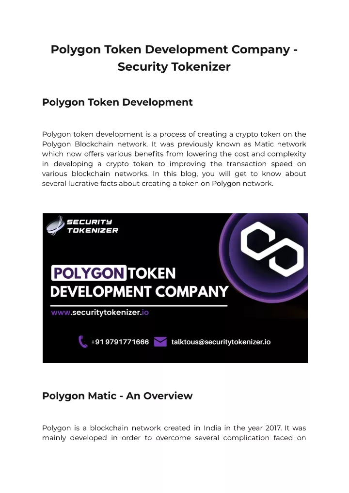 polygon token development company security
