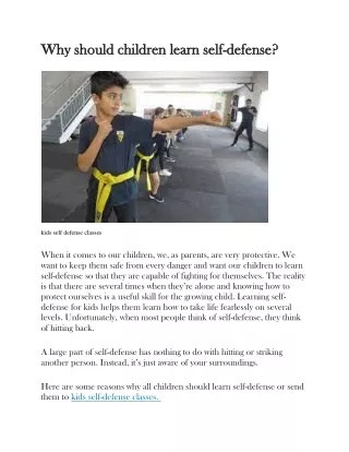 why should children learn why should children