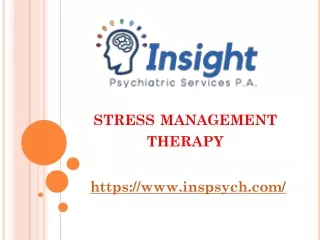 Stress Management Therapy & Techniques Services Florida -Inspsych.com