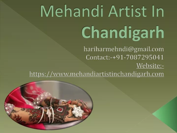 mehandi artist in chandigarh
