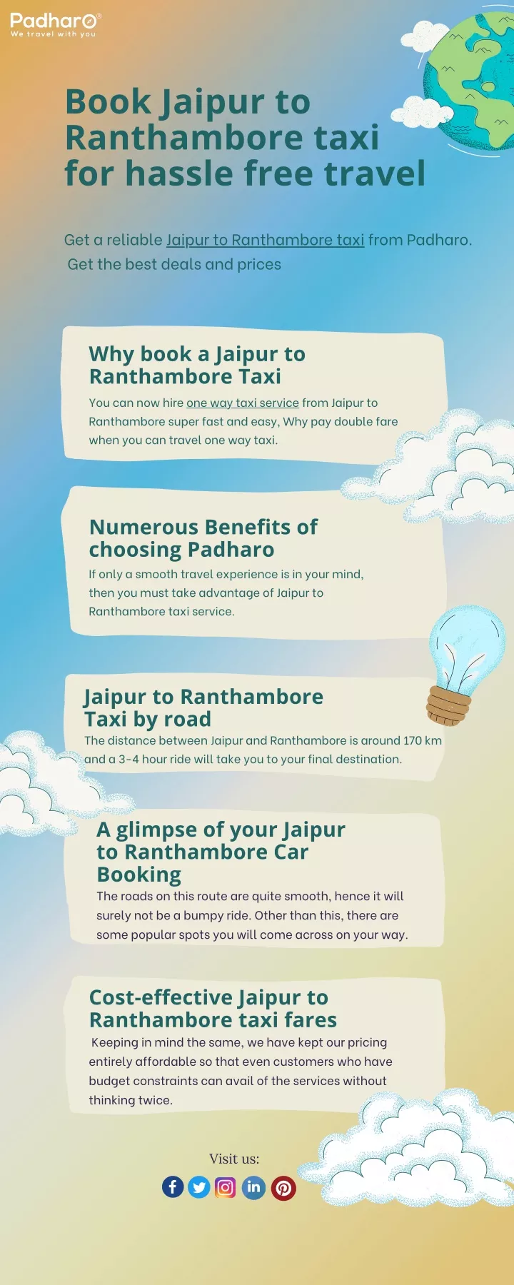 book jaipur to ranthambore taxi for hassle free
