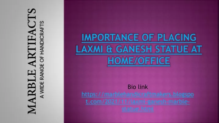 importance of placing laxmi ganesh statue at home office