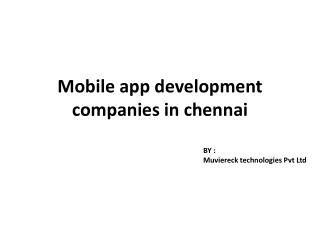 Mobile app development companies in chennai