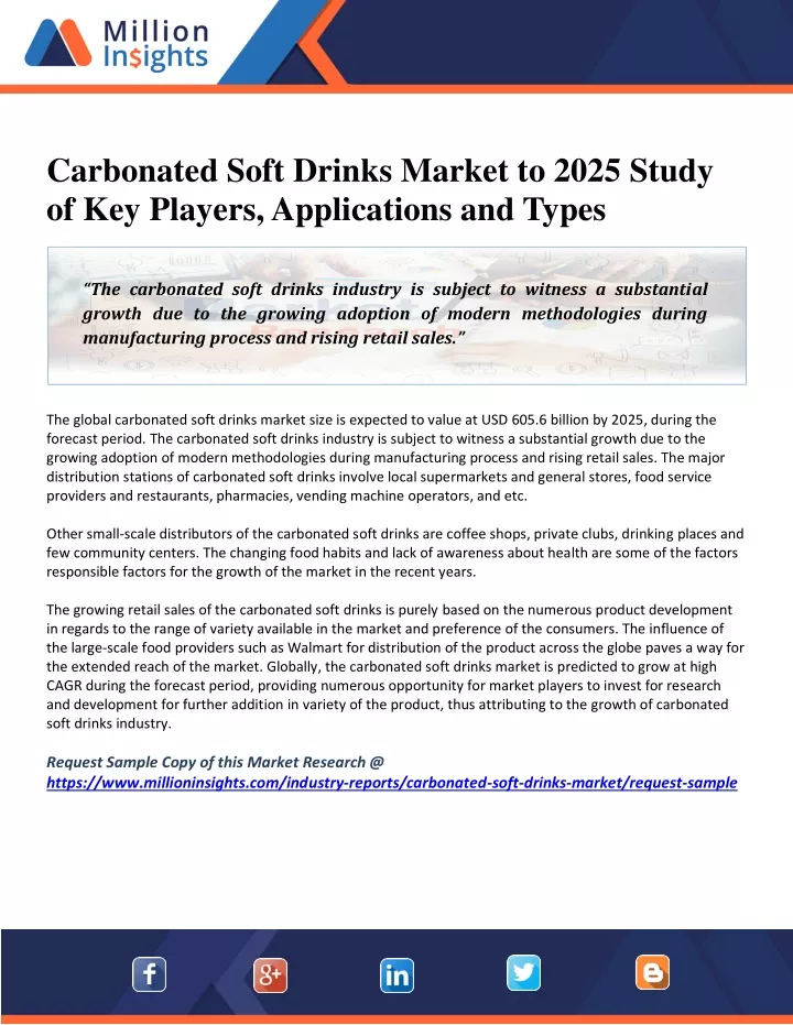 carbonated soft drinks market to 2025 study