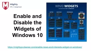 Enable and Disable the Widgets of Windows 10