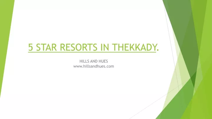 5 star resorts in thekkady