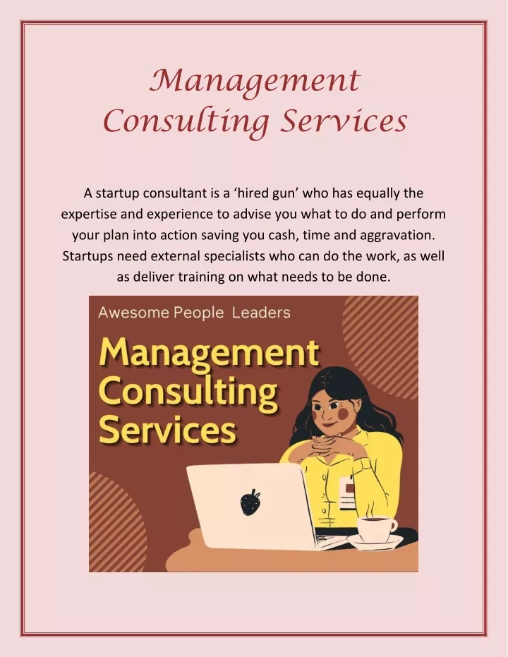 management consulting services