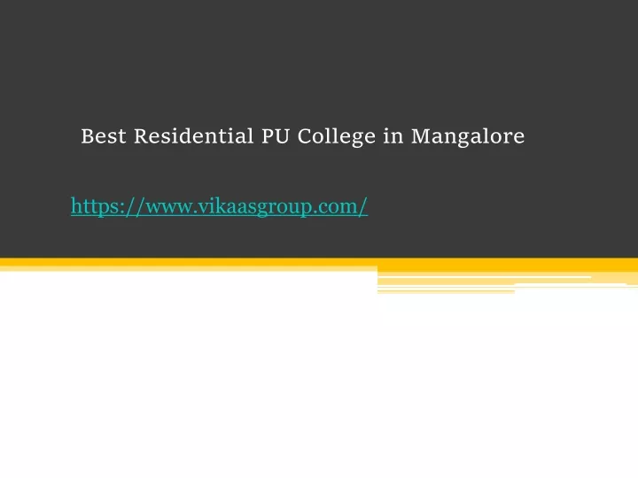 best residential pu college in mangalore