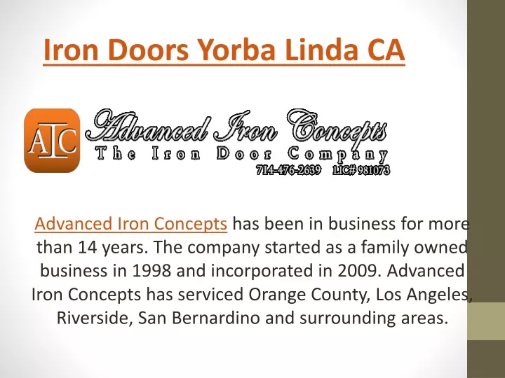 iron doors yorba linda ca
