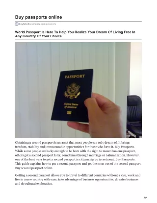 buy passports online
