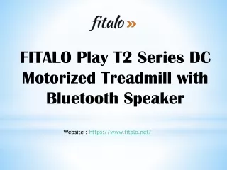 Buy Treadmill Online - Fitalo Play T2 Lite Treadmill