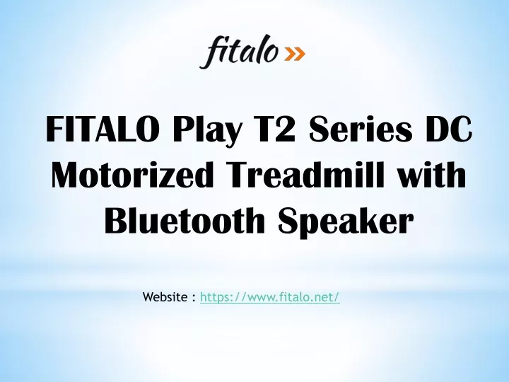 fitalo play t2 series dc motorized treadmill with