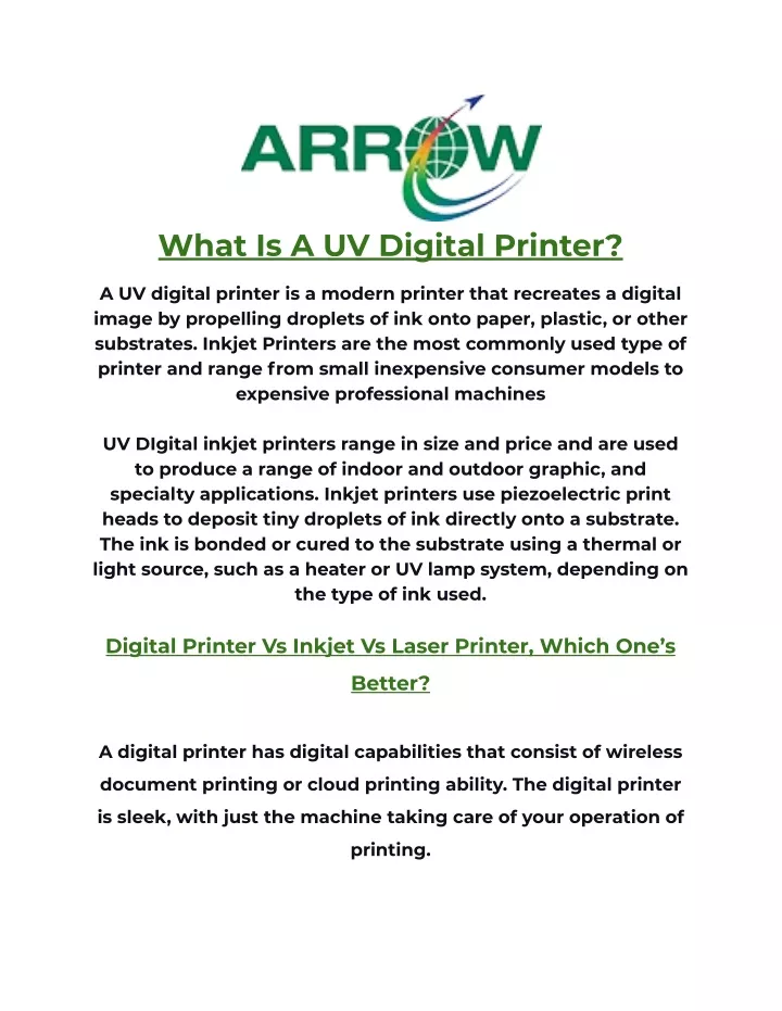 what is a uv digital printer