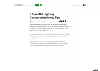 5 Essential Highway Construction Safety Tips