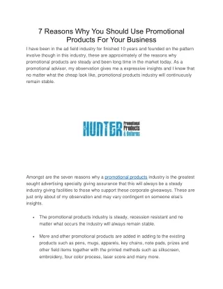 7 reasons why you should use promotional products