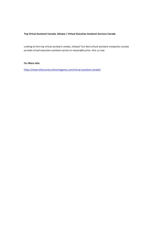 top virtual assistant canada ottawa virtual