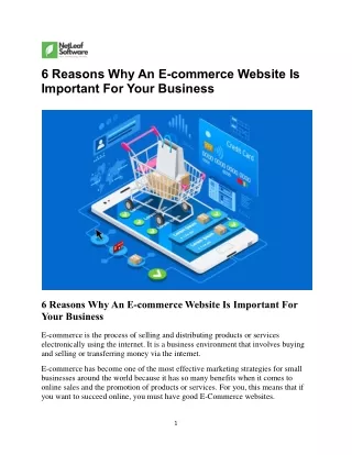 6 reasons why an e commerce website is important