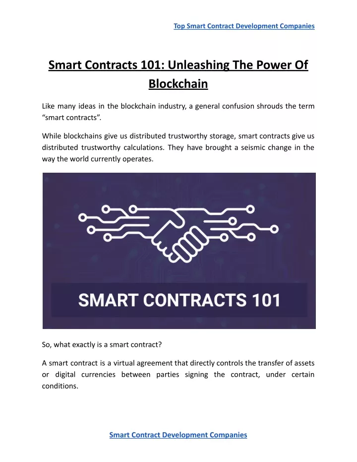 top smart contract development companies