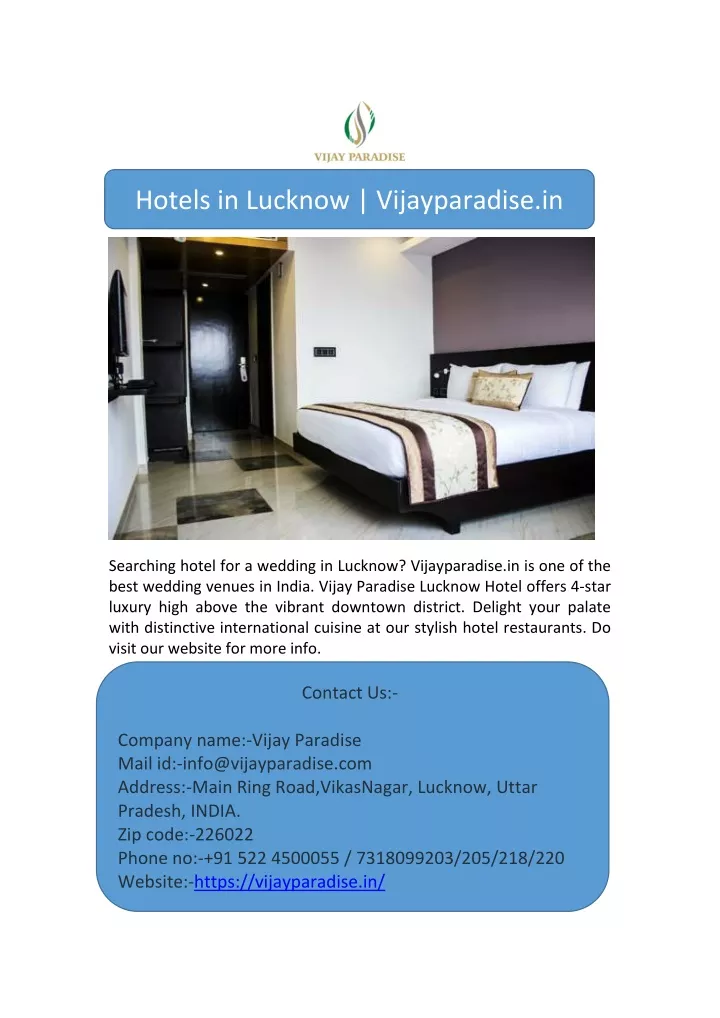 hotels in lucknow vijayparadise in