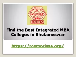 Find the Best Integrated MBA Colleges in Bhubaneswar