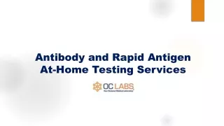 antibody and rapid antigen at home testing services