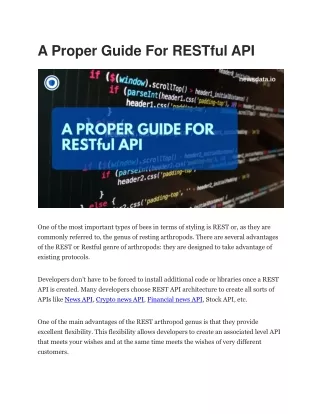 A Proper Guide For RESTful API