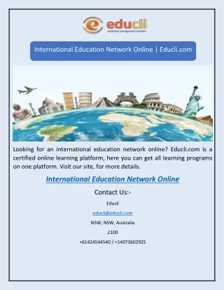 International Education Network Online | Educli.com
